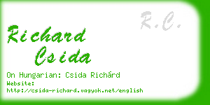 richard csida business card
