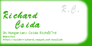 richard csida business card